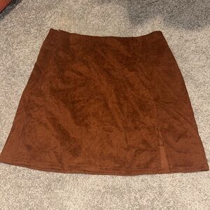 Brown Corduroy Skirt